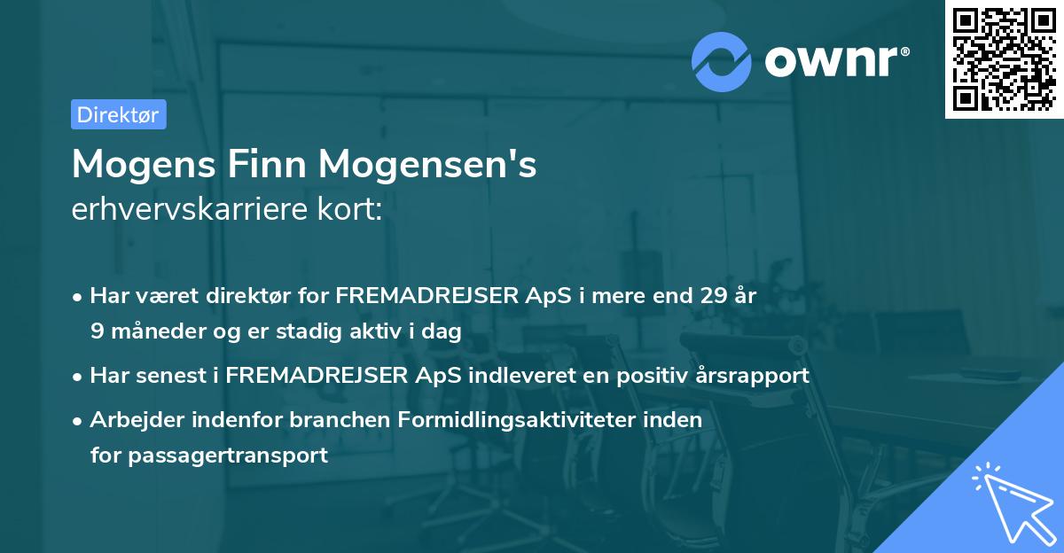 Mogens Finn Mogensen's erhvervskarriere kort