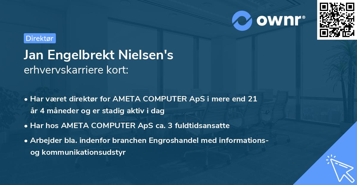 Jan Engelbrekt Nielsen's erhvervskarriere kort