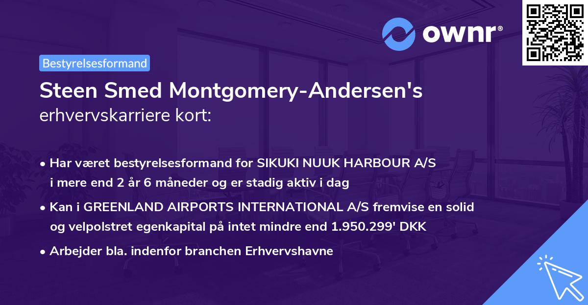 Steen Smed Montgomery-Andersen's erhvervskarriere kort