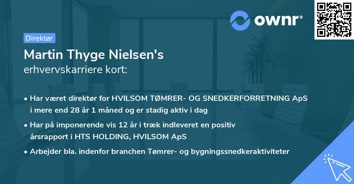 Martin Thyge Nielsen's erhvervskarriere kort