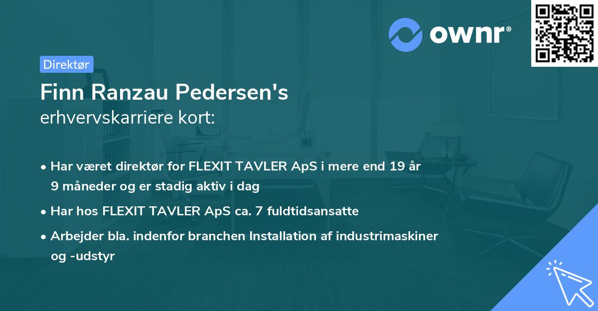 Finn Ranzau Pedersen's erhvervskarriere kort