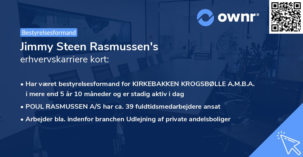 Jimmy Steen Rasmussen's erhvervskarriere kort