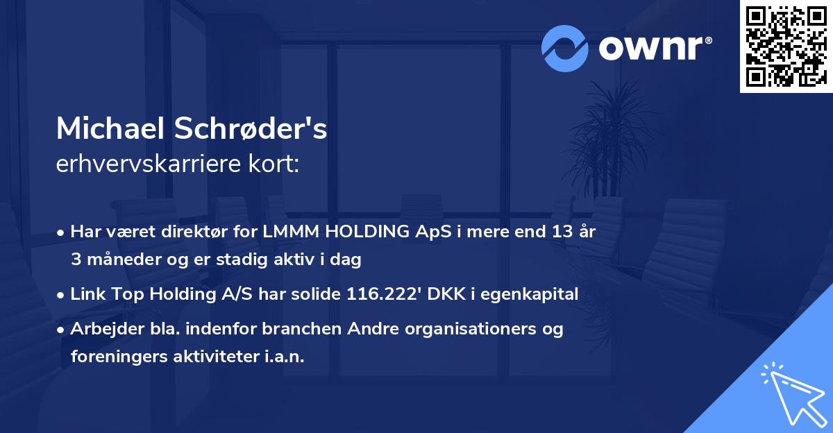 Michael Schrøder's erhvervskarriere kort