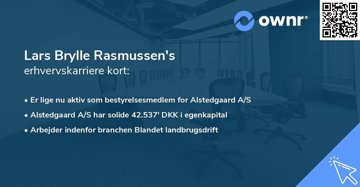 Lars Brylle Rasmussen's erhvervskarriere kort