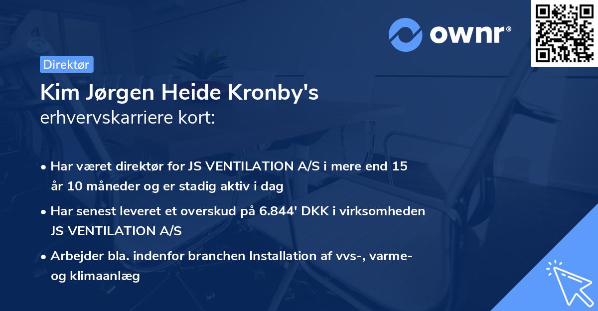 Kim Jørgen Heide Kronby's erhvervskarriere kort