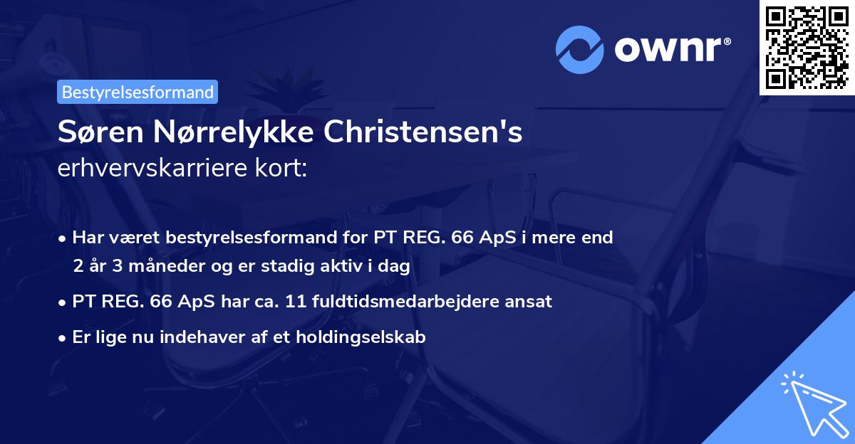 Søren Nørrelykke Christensen's erhvervskarriere kort