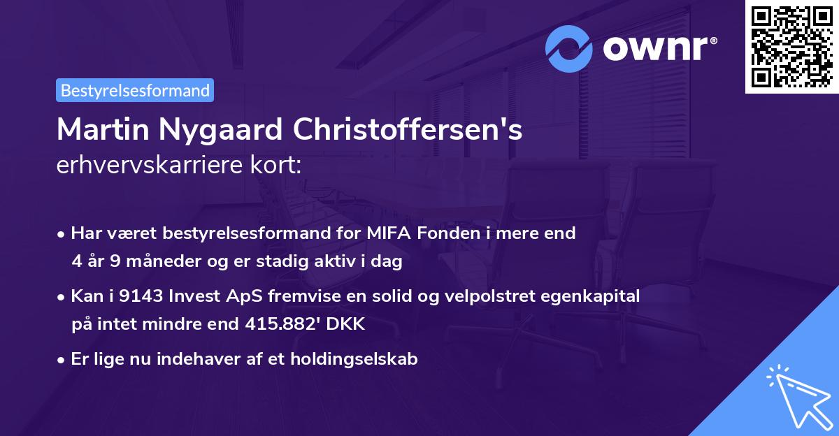 Martin Nygaard Christoffersen's erhvervskarriere kort