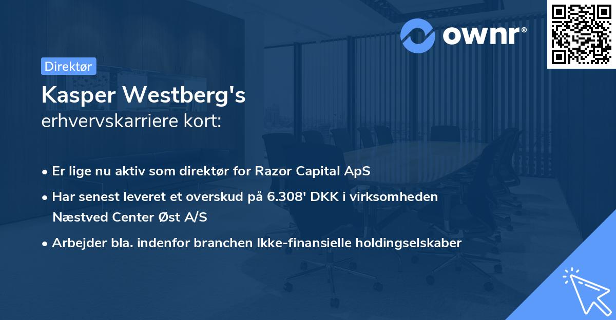 Kasper Westberg's erhvervskarriere kort