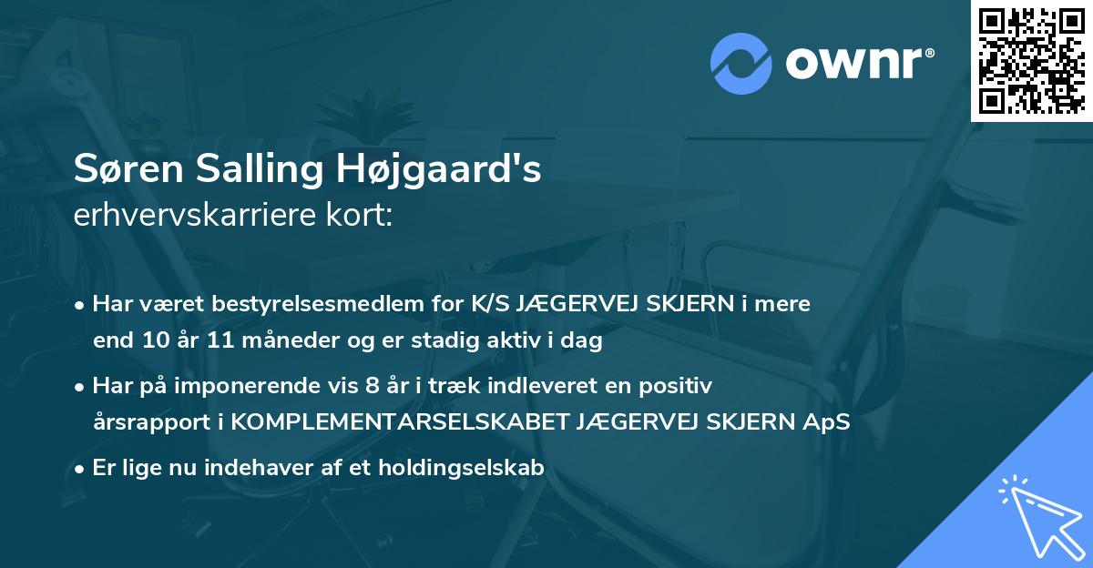 Søren Salling Højgaard's erhvervskarriere kort