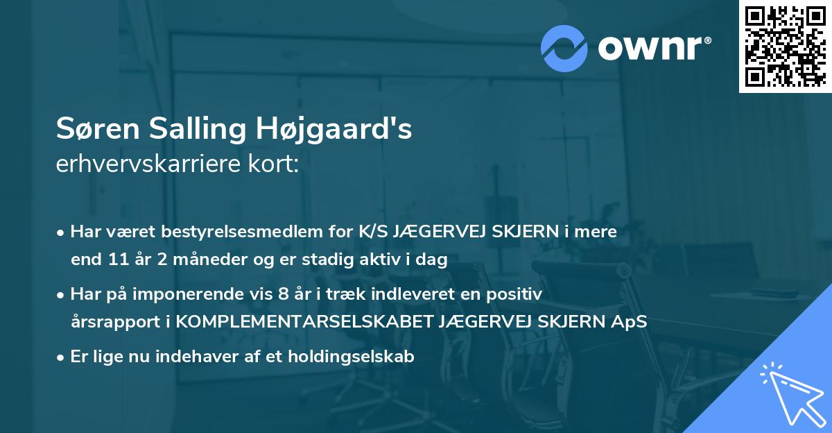 Søren Salling Højgaard's erhvervskarriere kort