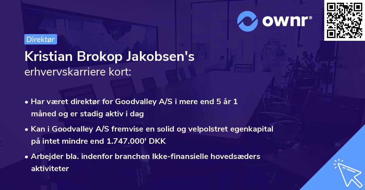 Kristian Brokop Jakobsen's erhvervskarriere kort