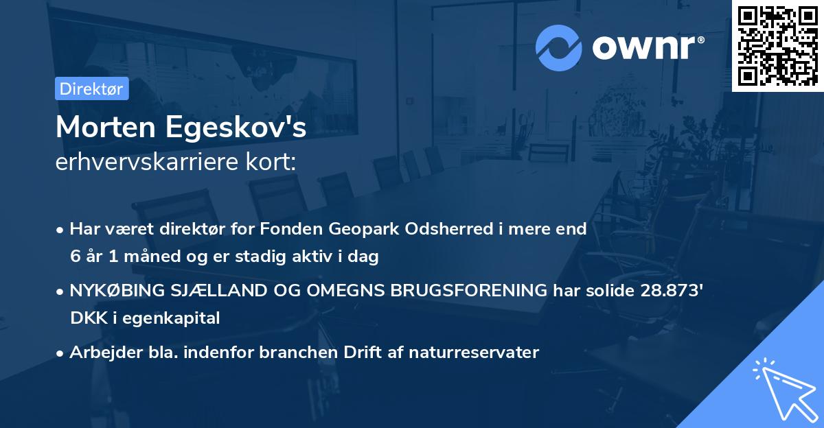 Morten Egeskov's erhvervskarriere kort
