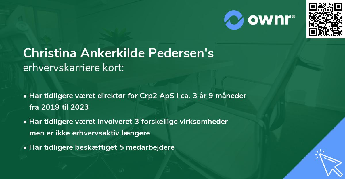 Christina Ankerkilde Pedersen's erhvervskarriere kort