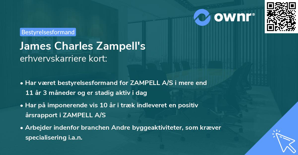 James Charles Zampell's erhvervskarriere kort