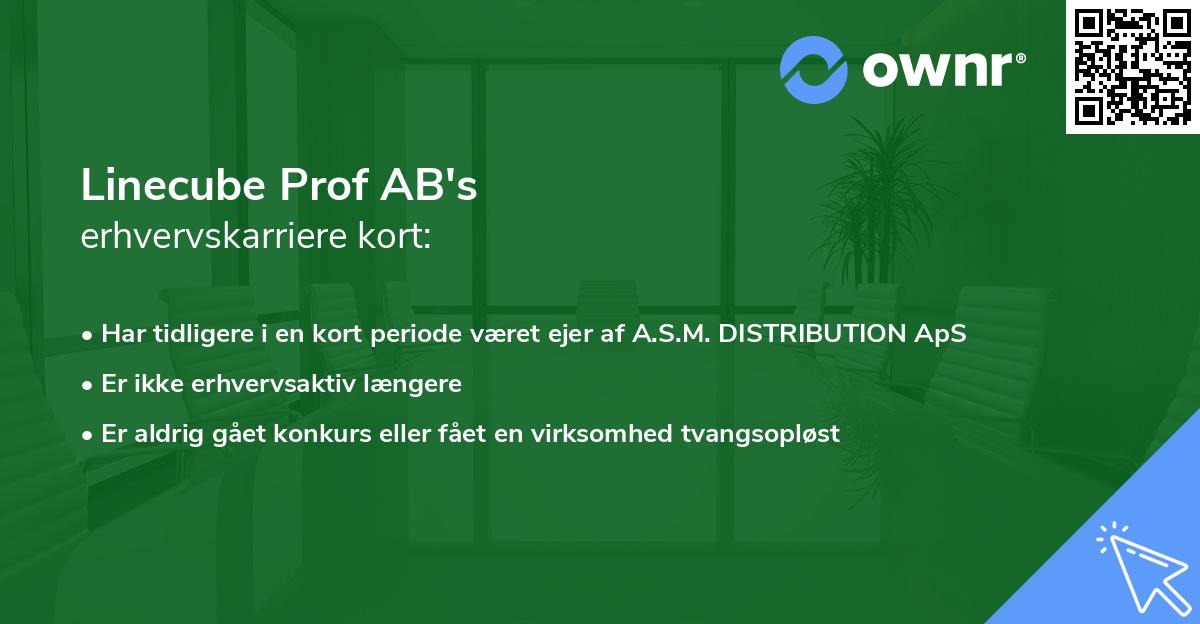 Linecube Prof AB's erhvervskarriere kort
