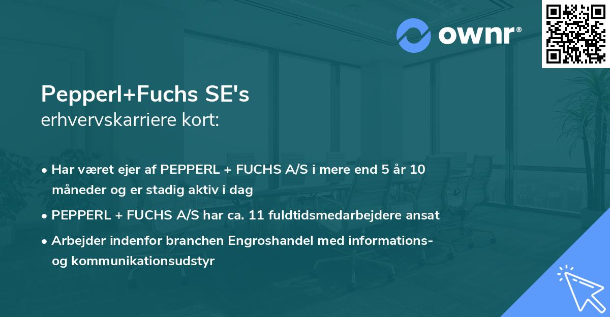 Pepperl+Fuchs SE's erhvervskarriere kort