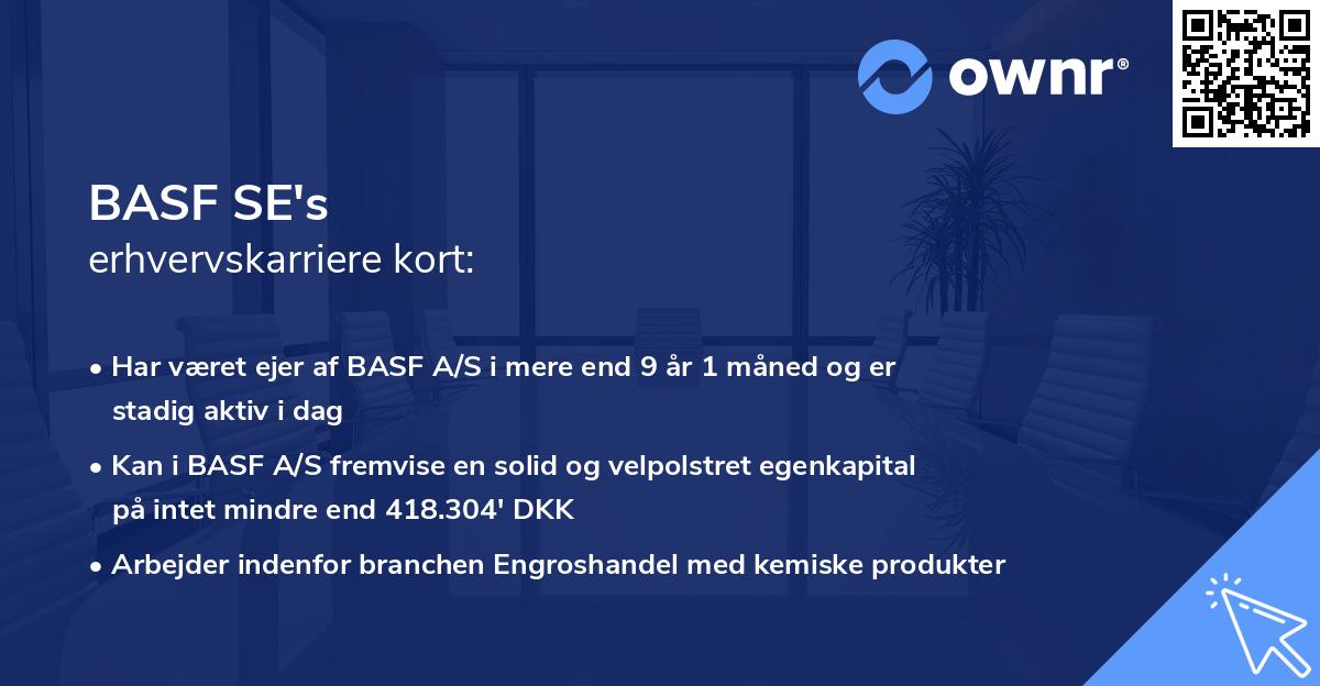 BASF SE's erhvervskarriere kort