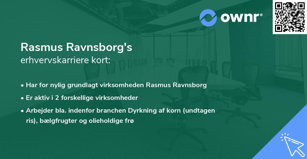 Rasmus Ravnsborg's erhvervskarriere kort