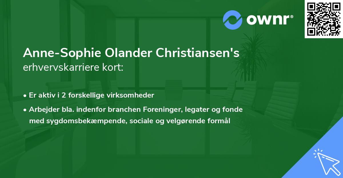 Anne-Sophie Olander Christiansen's erhvervskarriere kort