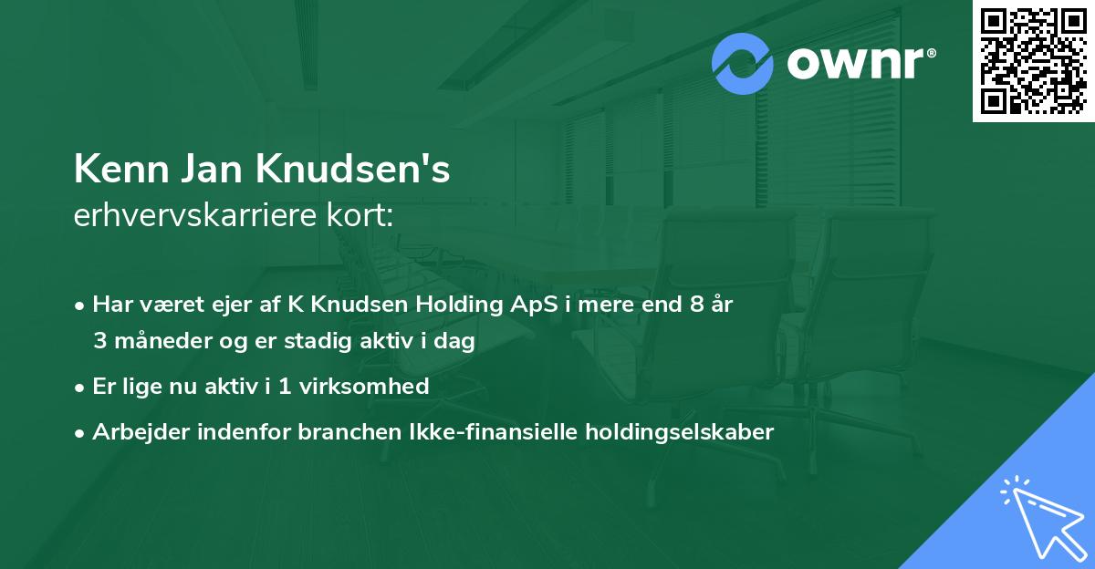 Kenn Jan Knudsen's erhvervskarriere kort