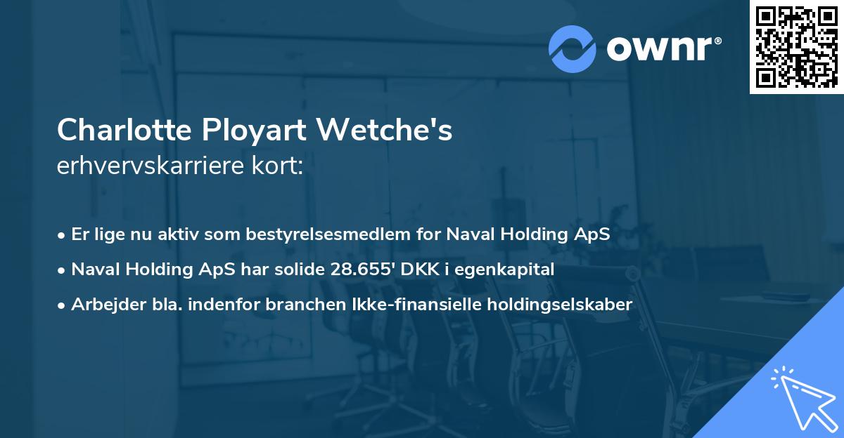 Charlotte Ployart Wetche's erhvervskarriere kort