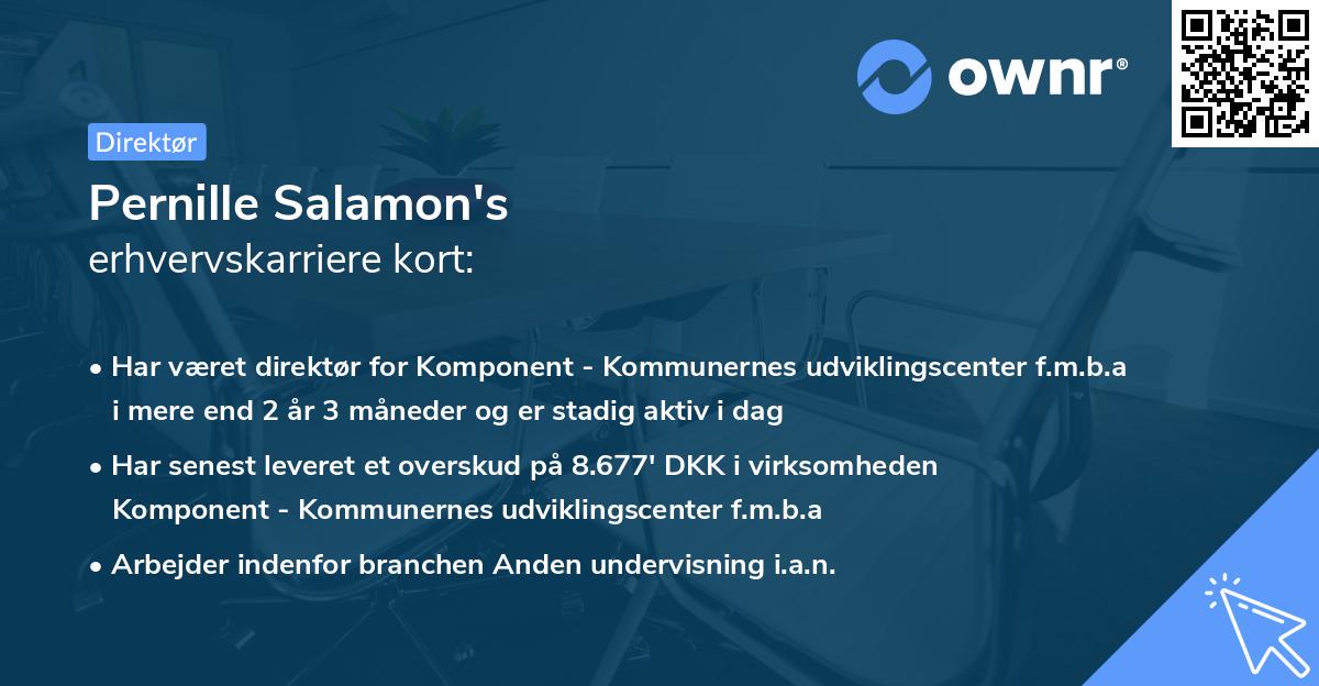 Pernille Salamon's erhvervskarriere kort