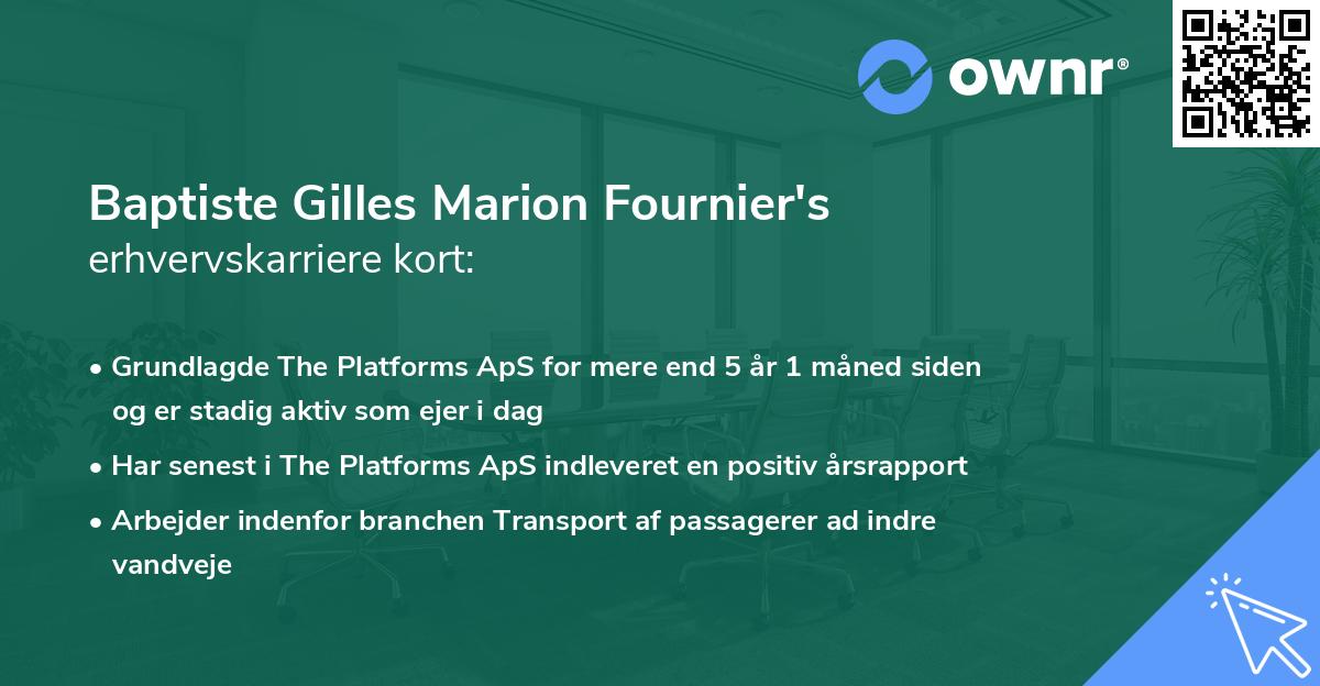 Baptiste Gilles Marion Fournier's erhvervskarriere kort