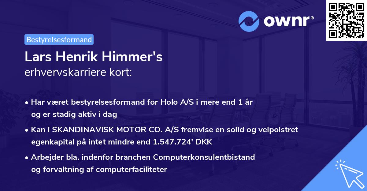 Lars Henrik Himmer's erhvervskarriere kort