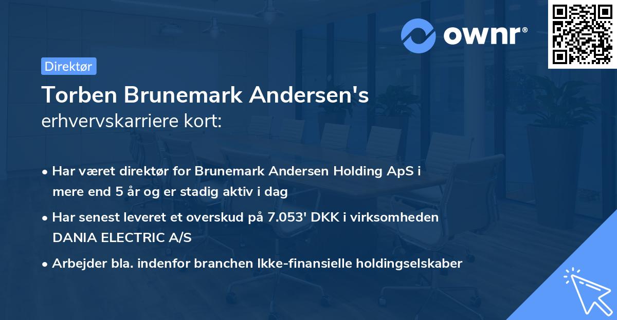 Torben Brunemark Andersen's erhvervskarriere kort