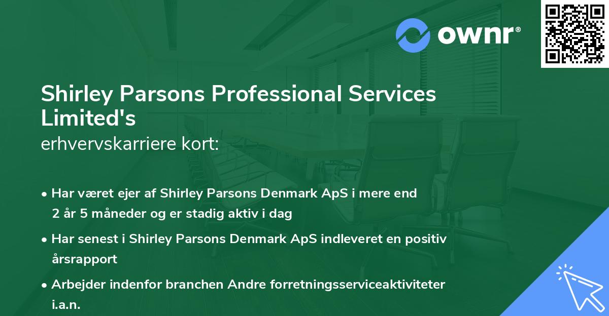 Shirley Parsons Professional Services Limited's erhvervskarriere kort