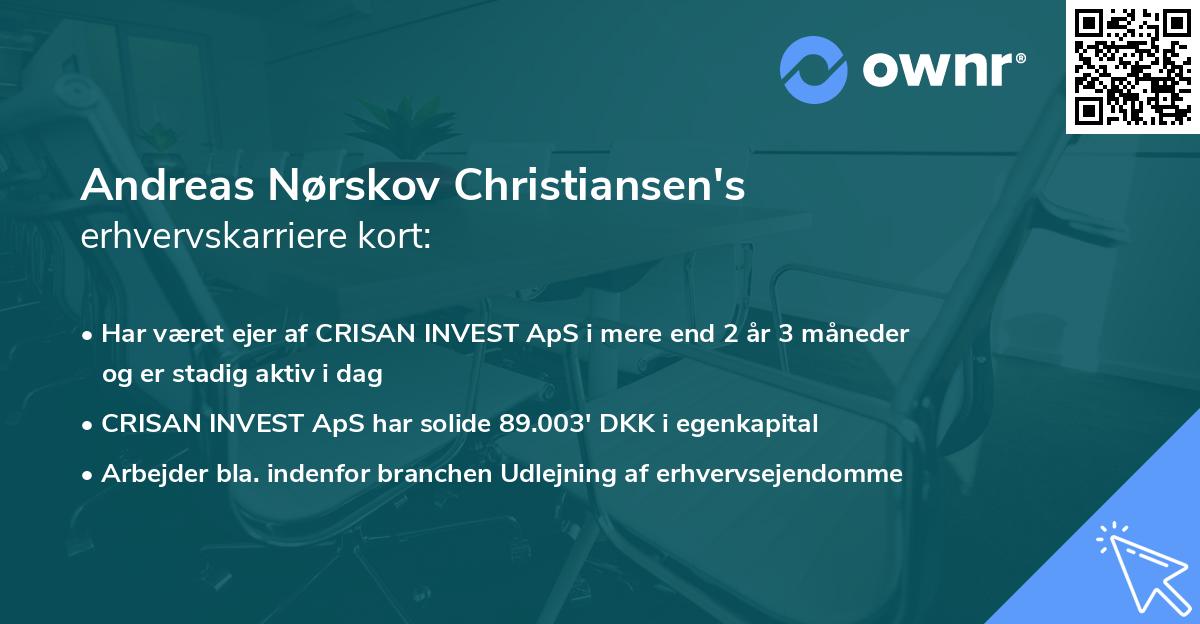 Andreas Nørskov Christiansen's erhvervskarriere kort