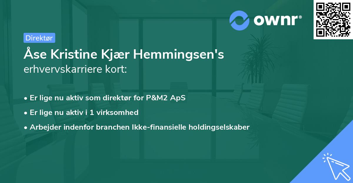 Åse Kristine Kjær Hemmingsen's erhvervskarriere kort