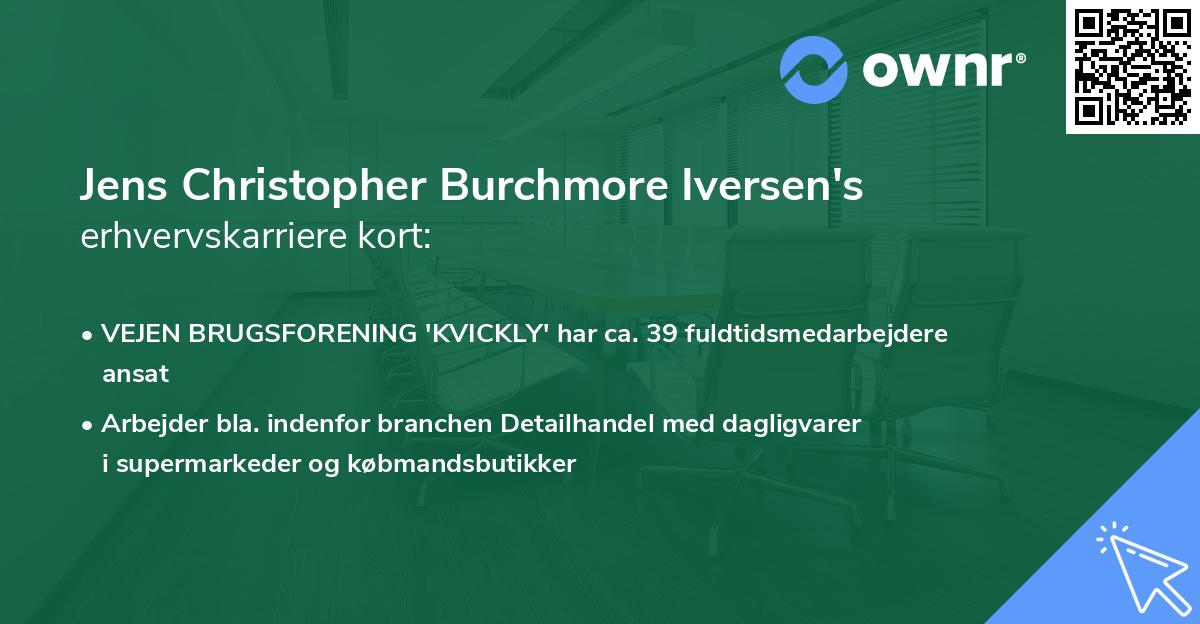 Jens Christopher Burchmore Iversen's erhvervskarriere kort