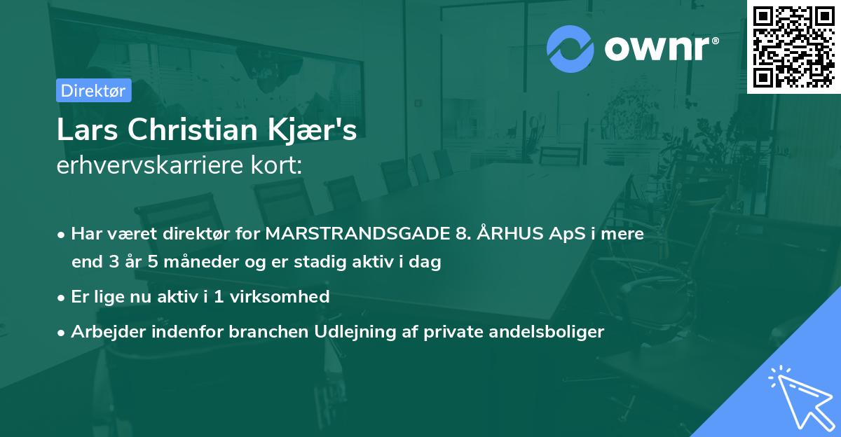 Lars Christian Kjær's erhvervskarriere kort