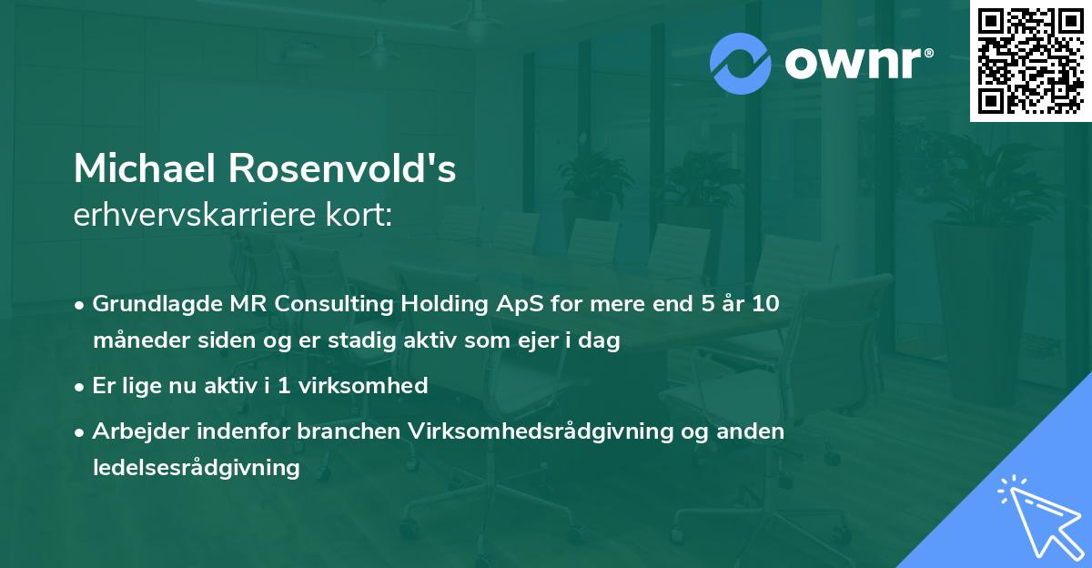 Michael Rosenvold's erhvervskarriere kort