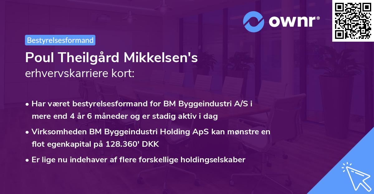 Poul Theilgård Mikkelsen's erhvervskarriere kort