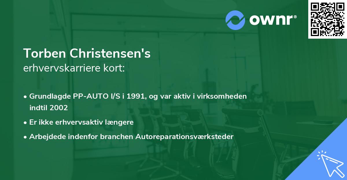 Torben Christensen's erhvervskarriere kort