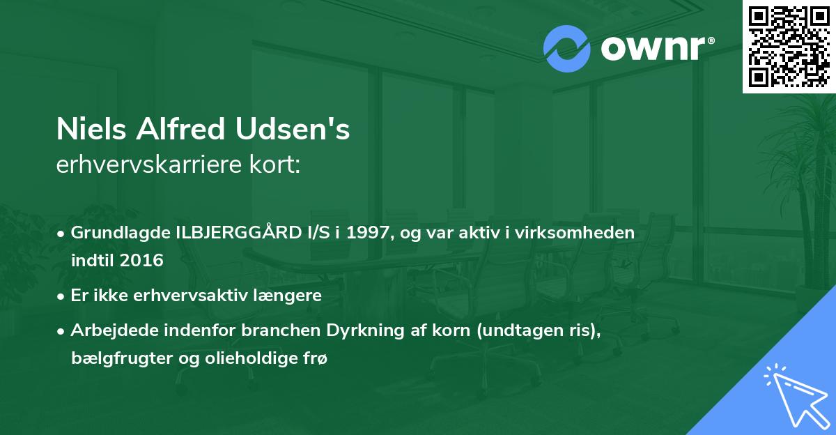 Niels Alfred Udsen's erhvervskarriere kort