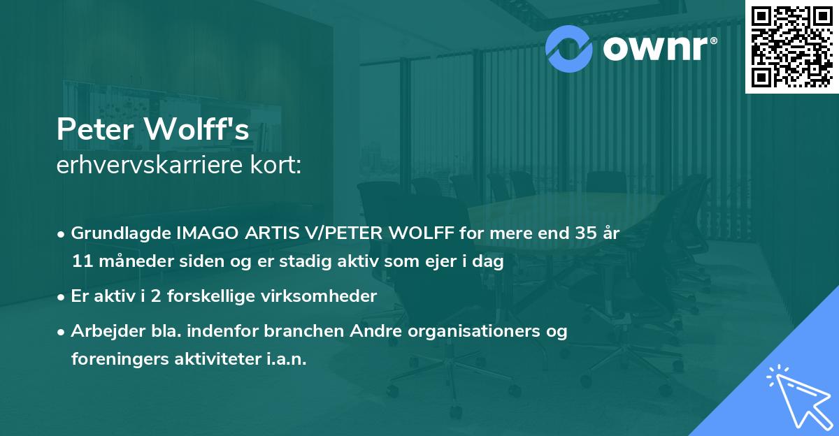 Peter Wolff's erhvervskarriere kort