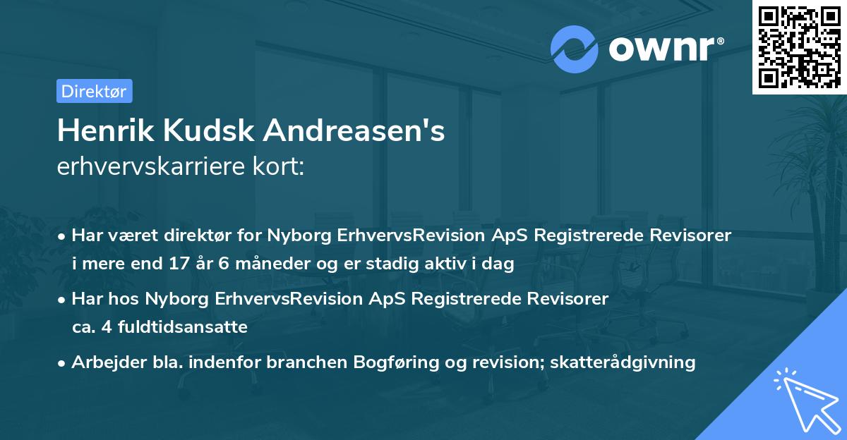 Henrik Kudsk Andreasen's erhvervskarriere kort