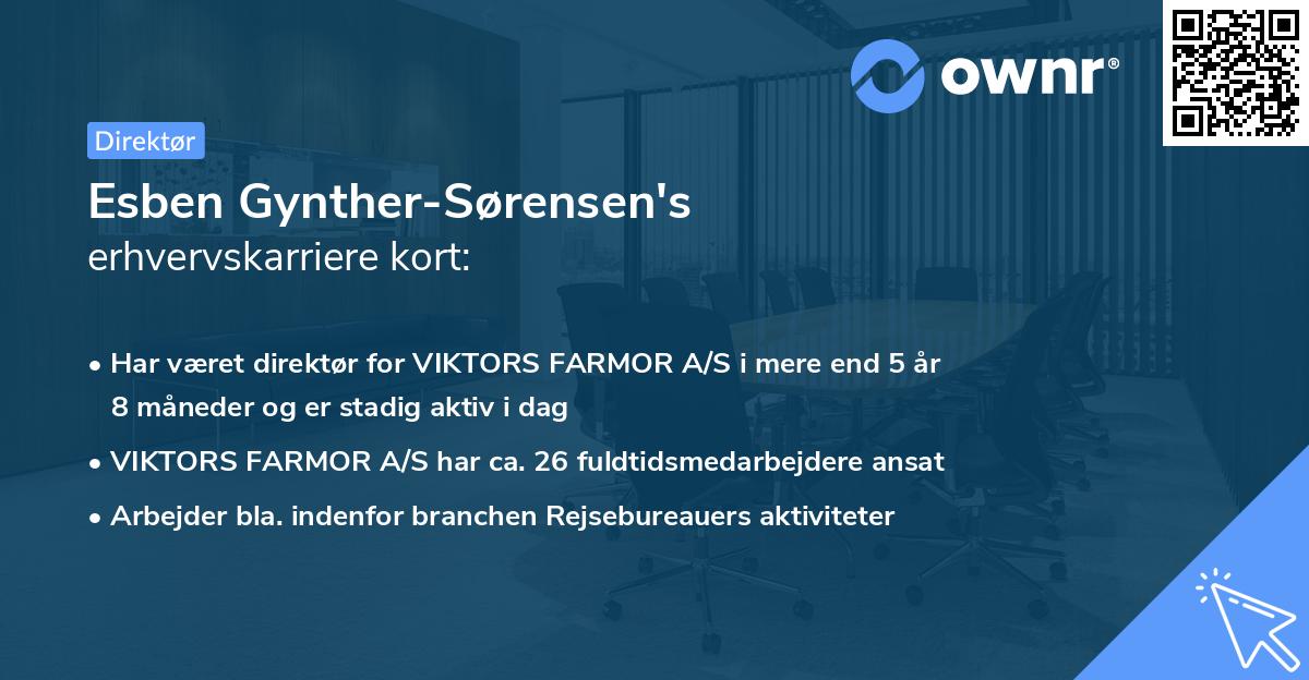 Esben Gynther-Sørensen's erhvervskarriere kort