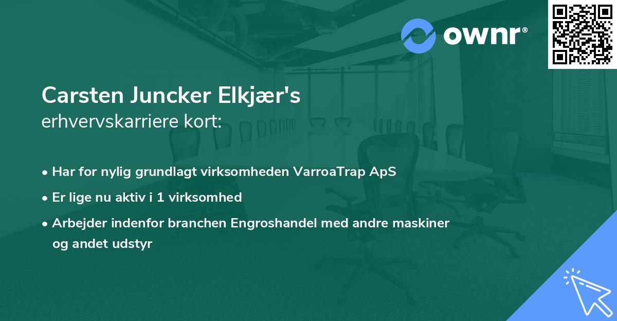 Carsten Juncker Elkjær's erhvervskarriere kort