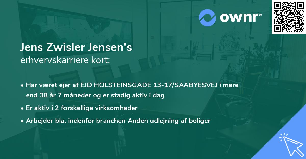 Jens Zwisler Jensen's erhvervskarriere kort