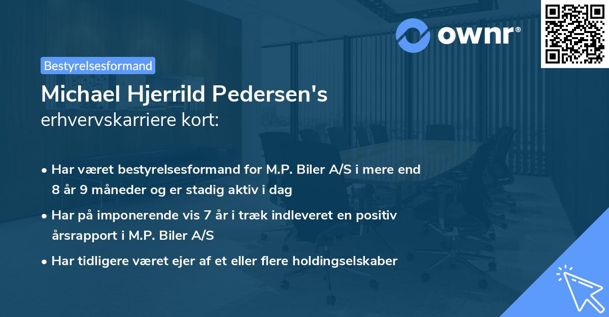 Michael Hjerrild Pedersen's erhvervskarriere kort