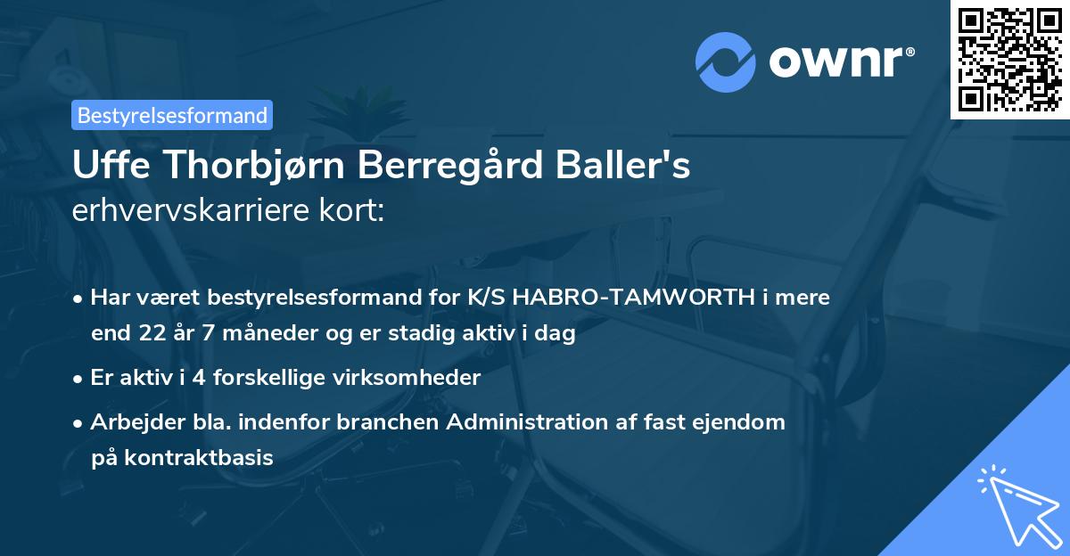 Uffe Thorbjørn Berregård Baller's erhvervskarriere kort