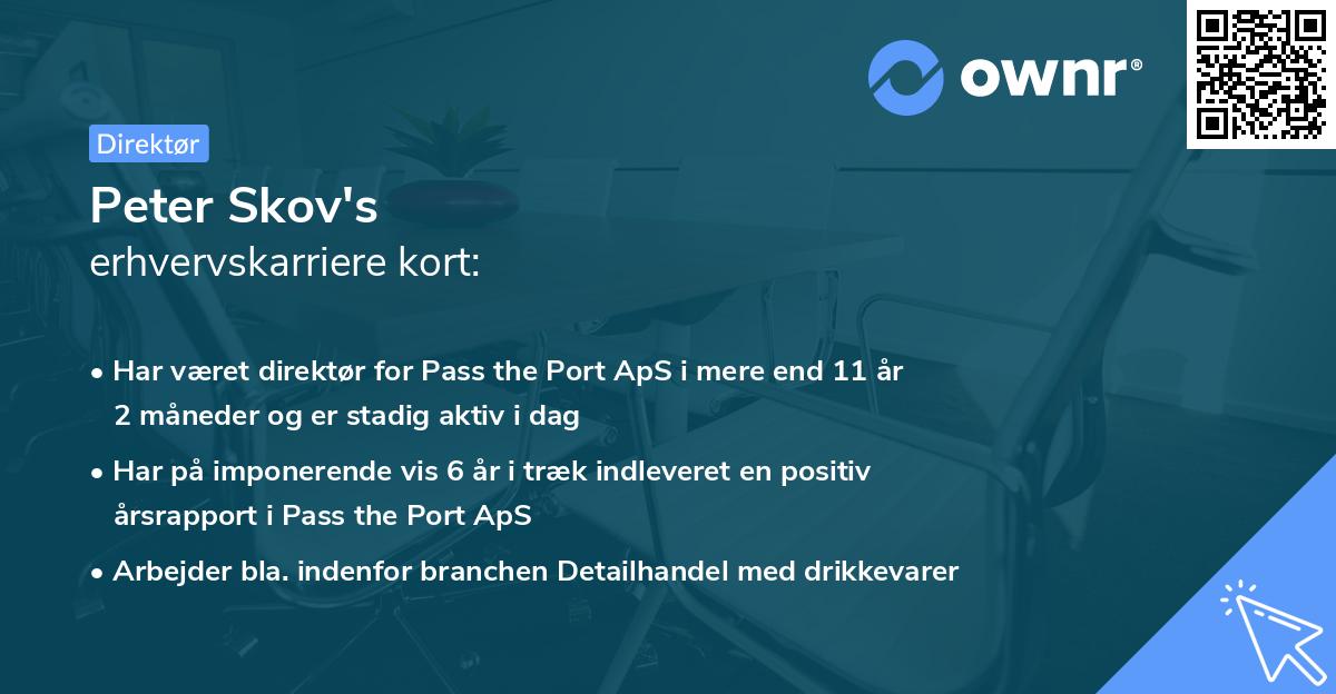Peter Skov's erhvervskarriere kort