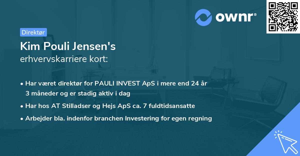 Kim Pouli Jensen's erhvervskarriere kort