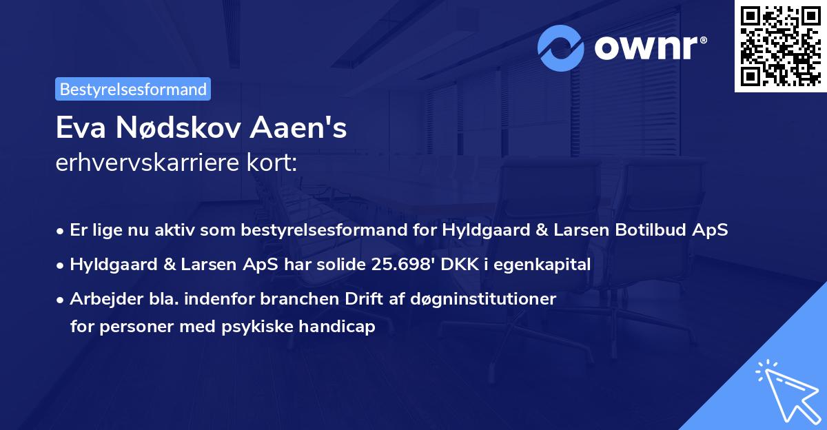 Eva Nødskov Aaen's erhvervskarriere kort