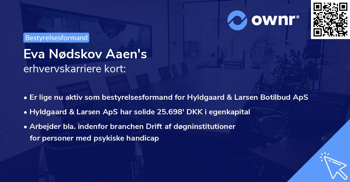 Eva Nødskov Aaen's erhvervskarriere kort