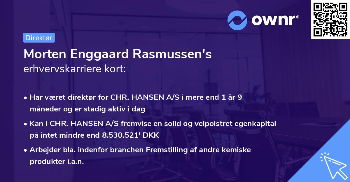 Morten Enggaard Rasmussen's erhvervskarriere kort